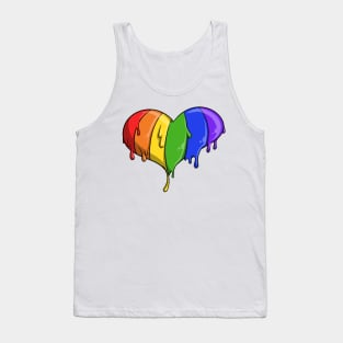 LGBTQ Dripping Heart Tank Top